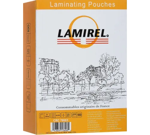 Пленка для ламинирования Fellowes 125мкм (100шт) глянцевая 105x75мм Lamirel (LA-78663) Пленка для ламинирования Fellowes 125мкм (100шт) глянцевая 105x75мм Lamirel (LA-78663)