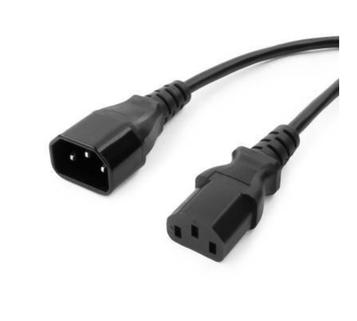 Кабель питания IEC320-C14/IEC320-C13, 220B, 10А, 1.0м