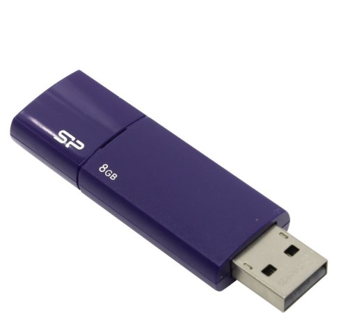 Флеш Диск Silicon Power 8Gb Ultima U05 SP008GBUF2U05V1D USB2.0 синий