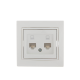 Розетка компьютерная 2-м СП Mira RJ45 бел./бел. LEZARD 701-0202-141