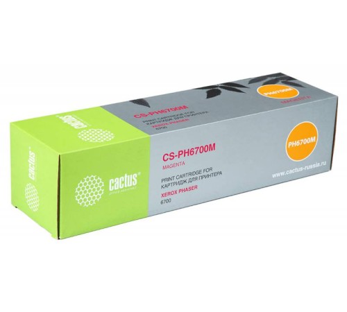 Картридж лазерный Cactus CS-PH6700M 106R01524 пурпурный (12000стр.) для Xerox Phaser 6700