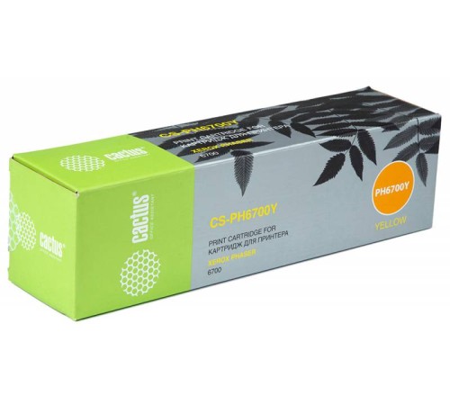 Картридж лазерный Cactus CS-PH6700Y 106R01525 желтый (12000стр.) для Xerox Phaser 6700