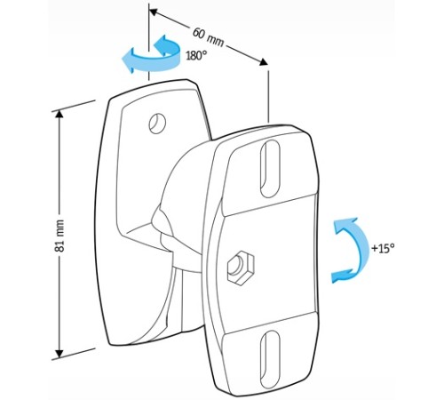 Кронштейн для акустических систем Holder LSS-6001 черный макс.5кг настенный поворот и наклон