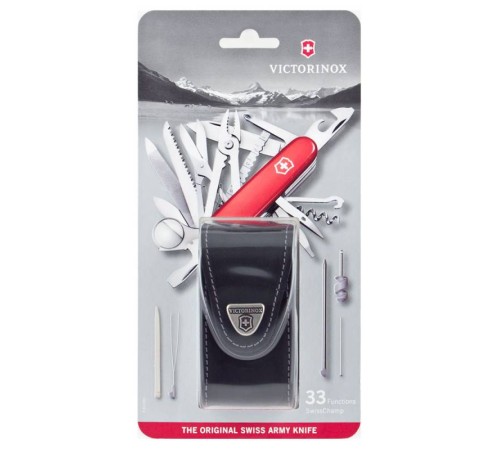 Нож перочинный Victorinox SwissChamp (1.6795.LB1) 91мм 33функций красный блистер Нож перочинный Victorinox SwissChamp (1.6795.LB1) 91мм 33функций красный блистер