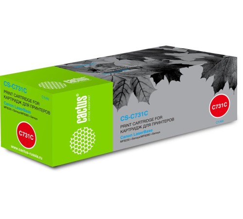 Картридж лазерный Cactus CS-C731C 731 C голубой (1800стр.) для Canon LB i-Sensys MF8230/MF8280