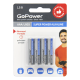 Батарейка GoPower LR03 AAA BL4 Alkaline 1.5V (4/48/576) блистер (4 шт.) Батарейка GoPower LR03 AAA (00-00015602)