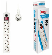 Сетевой фильтр Buro 500SH-1.8-W 1.8м (5 розеток) белый (коробка)
