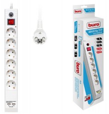 Сетевой фильтр Buro BU-SP5_USB_2A-W 5м (6 розеток) белый (коробка)