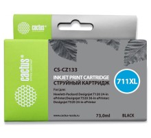 Картридж струйный Cactus CS-CZ133 №711 черный (73мл) для HP DJ T120/T520