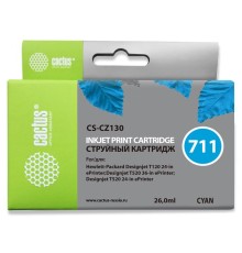 Картридж струйный Cactus CS-CZ130 №711 голубой (26мл) для HP DJ T120/T520