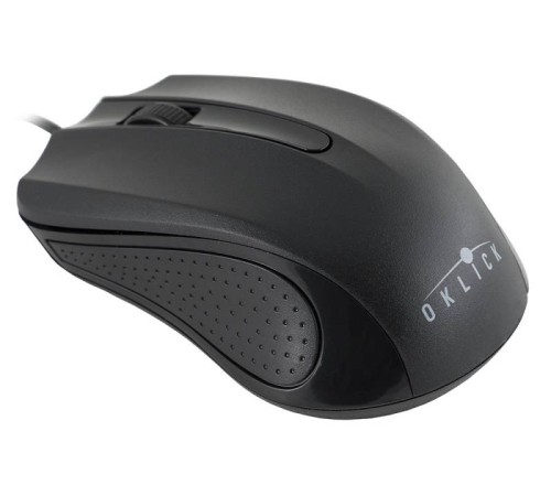 Мышь Оклик 225M черный оптическая (1200dpi) USB (2but)