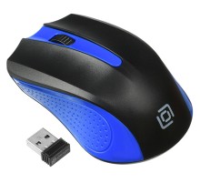 Мышь Оклик 485MW черный/синий оптическая (1200dpi) беспроводная USB (2but)