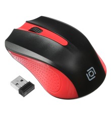 Мышь Оклик 485MW черный/красный оптическая (1200dpi) беспроводная USB (2but)