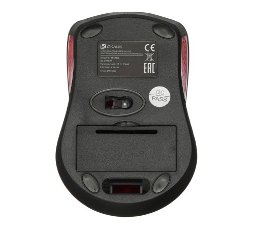 Мышь Оклик 485MW черный/красный оптическая (1200dpi) беспроводная USB (2but) Мышь Оклик 485MW черный/красный оптическая (1200dpi) беспроводная USB (2but)