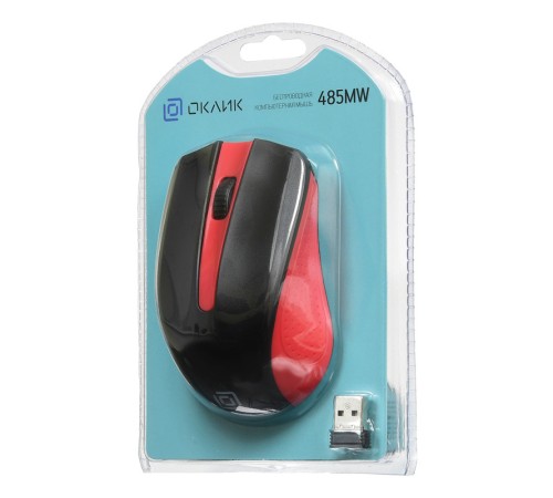 Мышь Оклик 485MW черный/красный оптическая (1200dpi) беспроводная USB (2but) Мышь Оклик 485MW черный/красный оптическая (1200dpi) беспроводная USB (2but)