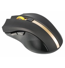 Мышь Оклик 495MW черный/золотистый оптическая (1600dpi) беспроводная USB (6but)