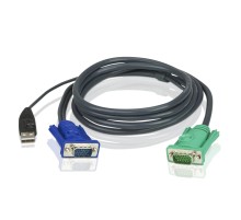 Кабель KVM USB "гидра" 1.8м SHD15M/USB A(M)--SPHD15M(G) ATEN 2L-5202U