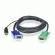 Кабель KVM USB "гидра" 1.8м SHD15M/USB A(M)--SPHD15M(G) ATEN 2L-5202U