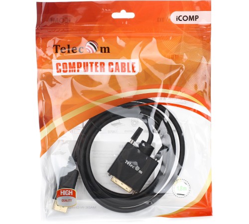 Кабель-переходник DP --> DVI_M/M 1,8м Telecom  (TA668-1.8M) VCOM Telecom DP  —  DVI_M/M 1,8м (TA668-1.8M)