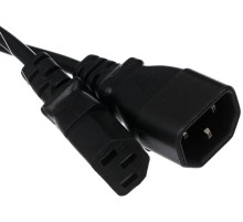 Кабель монитор - компьютер (UPS -> устройство) 220V {IEC-320-C13/C14}  <TP020-3.0-BK> 3,0м VCOM Telecom TP020-3.0-BK