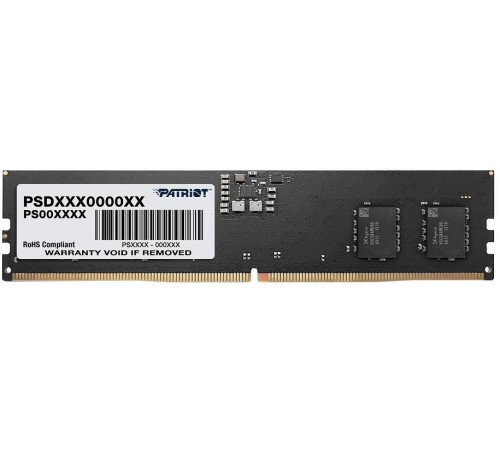 Память DDR5 8Gb 4800MHz Patriot PSD58G480041 Signature RTL PC5-38400 CL40 DIMM ECC 288-pin 1.1В single rank