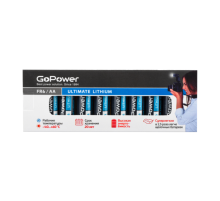 Батарейка GoPower FR6 AA BOX10 Lithium 1.5V GoPower 00-00024456