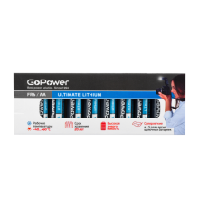Батарейка GoPower FR6 AA BOX10 Lithium 1.5V GoPower 00-00024456