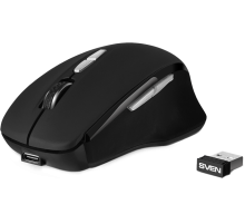 Беспроводная мышь SVEN RX-590SW чрн. (бесш. кл., Bluetooth, 2,4GHz, 6+1кл., ST, 800-1600DPI, блист.) Sven RX-590SW (SV-018375)