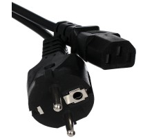 Кабель компьютер - розетка 220V <5.0м> (Европейский стандарт)  <TP021-5.0-BK> VCOM Telecom TP021-5.0-BK