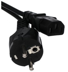 Кабель компьютер - розетка 220V <5.0м> (Европейский стандарт)  <TP021-5.0-BK> VCOM Telecom TP021-5.0-BK