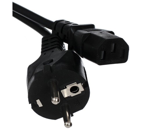 Кабель компьютер - розетка 220V <5.0м> (Европейский стандарт)  <TP021-5.0-BK> VCOM Telecom TP021-5.0-BK