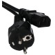 Кабель компьютер - розетка 220V <5.0м> (Европейский стандарт)  <TP021-5.0-BK> VCOM Telecom TP021-5.0-BK