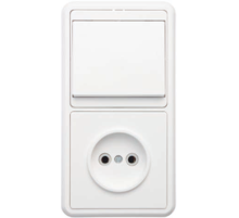 Блок БКВР-037 Бэлла (1-кл. выкл. + розетка) Кунцево 5815