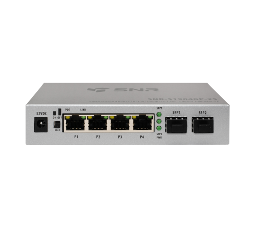 Коммутатор SNR Неуправляемый POE коммутатор SNR-S1904GP-2S (SNR-S1904GP-2S)
