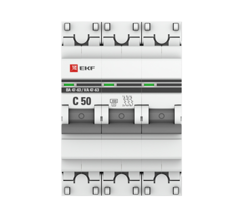 EKF mcb4763-3-50C-pro Автоматический выключатель 3P 50А (C) 4,5kA ВА 47-63 EKF PROxima EKF mcb4763-3-50C-pro Автоматический выключатель 3P 50А (C) 4,5kA ВА 47-63 EKF PROxima