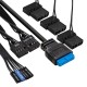 Exegate EX295766RUS Корпус Miditower ExeGate EVO-5001A (ATX, без БП, 2*USB+1*USB3.0+HD Audio, черный, 3 вент.12см с RGB подсветкой, боковая панель - закаленное стекло)