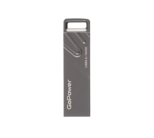 Флеш-накопитель GoPower TITAN 64GB USB3.0 металл черный графит (1/50/1000) Флеш-накопитель GoPower TITAN 64GB USB3.0 металл черный графит (1/50/1000)