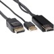 Кабель-переходник HDMI(M) +USB---> DP(M)  4K*60Hz 1.8M, VCOM <CG599AC-1.8M> Кабель-переходник VCOM USB Type-A M+HDMI M/DisplayPort M (CG599AC-1.8M)
