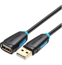 Кабель-удлинитель Vention USB 2.0 AM/AF - 1м Чёрный Кабель-удлинитель Vention USB 2.0 AM/AF - 1 м (CBCBF)