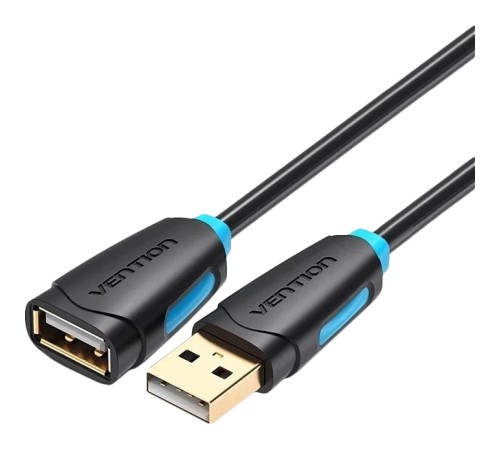 Кабель-удлинитель Vention USB 2.0 AM/AF - 1м Чёрный Кабель-удлинитель Vention USB 2.0 AM/AF - 1 м (CBCBF)
