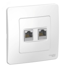 Systeme electric BLNIS045451 BLANCA С/У РОЗЕТКА двойная компьютерная RJ45, кат.5E, БЕЛЫЙ