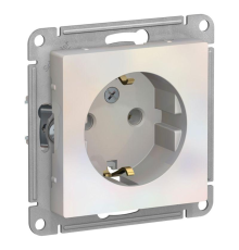 Systeme electric ATN000443 ATLASDESIGN РОЗЕТКА с заземлением, 16А, механизм, ЖЕМЧУГ