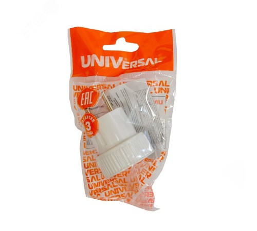 Европереходник без заземления 6А белый