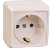 Iek ERO11-K33-16-DC РС20-3-ОКм Розетка 1местн. c з/к 16А откр.уст. ОКТАВА (кремовый)