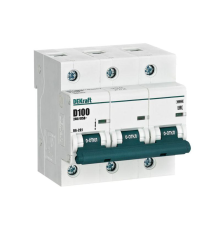 Выключатель автоматический модульный 3п D 100А 10кА ВА-201 DEKraft 13021DEK