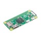 Raspberry Pi Zero 1GHz single-core CPU, 512MB RAM, Mini HDMI port, Micro USB OTG port, Micro USB power, HAT-compatible 40-pin header, Composite video and reset headers, 
CSI camera connector (v1.3 only)(MBZ)