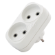 Тройник на 2 розетки без заземления 6А