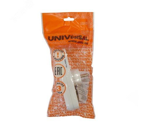 Тройник на 3 гнезда без заземления 6А