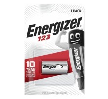 Батарейка Energizer CR123A BL1 Lithium 3V (1/6/60) Energizer E300777602