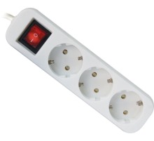 Defender Удлинитель S318 1.8 м, 3 розетки [99233] выключатель, с заземлением